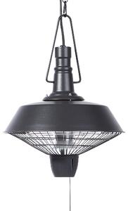 Patio Elektrisk Värmare Svart Tak Hängande 2.1kW Beliani