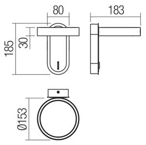 Redo 01-3763 - LED väggbelysning KEEN LED/6W/230V CRI 90 3000K vit