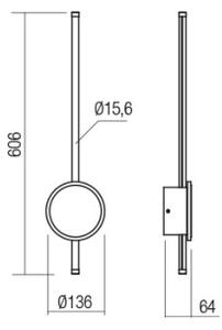 Redo 01-2699 - LED väggbelysning DIAZ LED/18W/230V CRI 90 vit