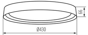 Kanlux 37317 - LED taklampa NIFU LED/17,8W/230V diameter 43 cm vit/brun