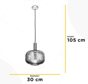 ONLI - Ljuskrona med textilsladd DOROTY 1xE27/6W/230V diameter 30 cm