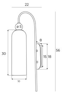 MAXLIGHT W0332 - Vägglampa CAMPANILA 1xE27/40W/230V mässing/beige