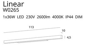 MAXLIGHT W0265 - LED dimbar badrumsspegelbelysning LINEAR LED/36W/230V IP44 vit