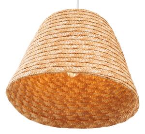 MAXLIGHT P0582 - Ljuskrona med textilsladd POT 1xE27/15W/230V diameter 30 cm beige