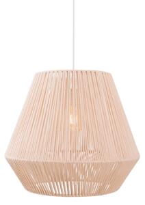 MAXLIGHT P0584 - Ljuskrona med textilsladd PRASLIN 1xE27/15W/230V diameter 44 cm beige