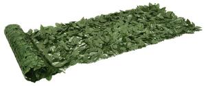 Balkongskärm mörkgröna blad 200x75 cm