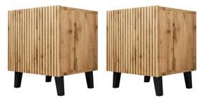 KIT 2x Sängbord VAMOS 52x45 cm brun