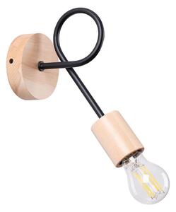 Sollux SL.1476 - Vägglampa EMBER 1xE27/15W/230V svart/beige/bok