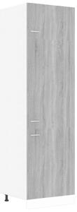 Skåp för kylskåp grå sonoma 60x57x207 cm konstruerat trä