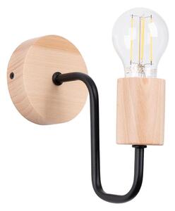 Sollux SL.1668 - Vägglampa TIMBO 1xE27/15W/230V svart/beige/bok