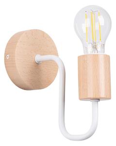 Sollux SL.1664 - Vägglampa TIMBO 1xE27/15W/230V vit/beige/bok