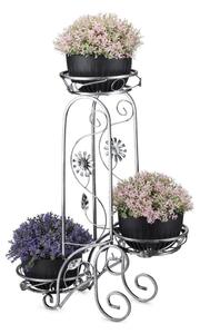 Blomställ 88x65 cm silver
