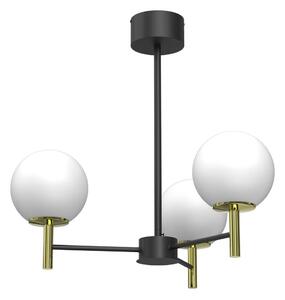 Pendelkrona AWINION 3xE27/15W/230V vit/guld/svart