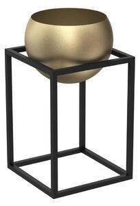 Blomkruka i metall 51,3x29 cm svart/gyllene