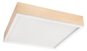 Taklampa NATURAL SQUARE 4xE27/15W/230V 48x48 cm tall/vit