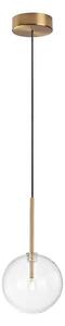 Ideal Lux - LED ljuskrona med textilsladd EQUINOXE 1xG4/2W/230V diameter 15 cm mässing/genomskinlig
