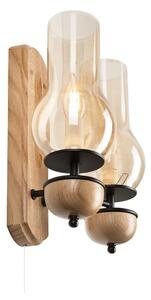 Brilagi - Vägglampa COTTAGE 2xE14/40W/230V ek/brun