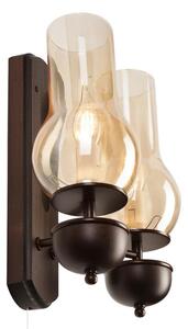 Brilagi - Vägglampa COTTAGE 2xE14/40W/230V bok/brun
