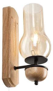 Brilagi - Vägglampa COTTAGE 1xE14/40W/230V ek/brun