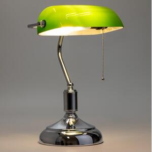 Brilagi - Bordslampa BANK OFFICE 1xE27/60W/230V skinande krom/grön
