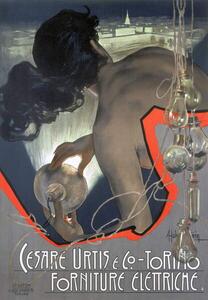 Bildreproduktion Cesare Urtis & Co, Torino - Forniture Elettriche', poster, Italian, 1900, Hohenstein, Adolfo