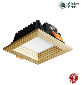 APLED - LED-lampa SQUARE WOODLINE LED/3W/230V 3000K 9x9 cm tall massivt trä