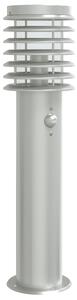 Utomhusgolvlampa med sensor silver 60 cm rostfritt stål