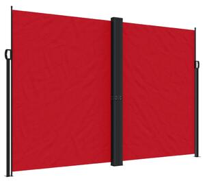 Infällbar sidomarkis röd 220x1200 cm