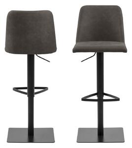 ACT NORDIC Avanja barstol - antracitgrå / svart tyg / metall, med fotstöd