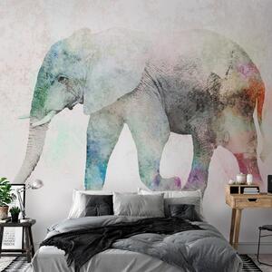 Självhäftande Fototapet - Painted Elephant - 98x70