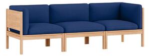 MOEBE - 3 Seater Sofa with Sides - ​​The MOEBE Modular Sofa - Modulär soffa - Field 763 / Oak - H73 x W219 x D73 cm