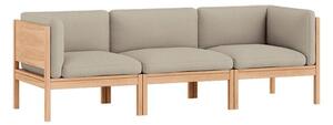 MOEBE - 3 Seater Sofa with Sides - ​​The MOEBE Modular Sofa - Modulär soffa - Field 233 / Oak - H73 x W219 x D73 cm