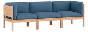 MOEBE - 3 Seater Sofa with Sides - ​​The MOEBE Modular Sofa - Modulär soffa - Field 733 / Oak - H73 x W219 x D73 cm