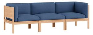 MOEBE - 3 Seater Sofa with Sides - ​​The MOEBE Modular Sofa - Modulär soffa - Re-Wool 767 / Oak - H73 x W219 x D73 cm