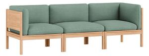 MOEBE - 3 Seater Sofa with Sides - ​​The MOEBE Modular Sofa - Modulär soffa - Re-Wool 868 / Oak - H73 x W219 x D73 cm
