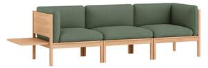 MOEBE - 3 Seater Sofa With Sides + 1 Side Table - ​​The MOEBE Modular Sofa - Modulär soffa - Field 943 / Oak - H73 x W242 x D73 cm