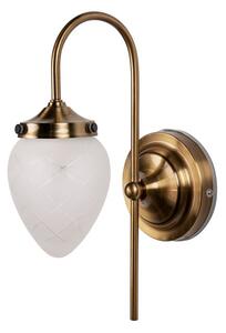 Globen Lighting Juni Vägglampa Ip44 Slipat Frostat Glas/Antik