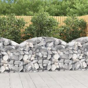 Gabion bågformad 150x30x80/100 cm galvaniserat järn