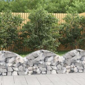 Gabion bågformad 100x30x40/60 cm galvaniserat järn