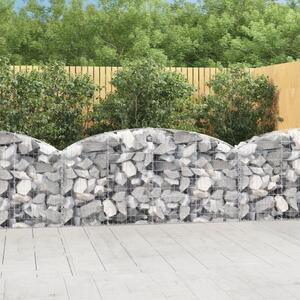 Gabion bågformad 200x30x80/100 cm galvaniserat järn