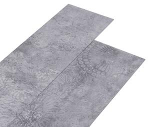 Ej självhäftande PVC-golvplankor 5,26 m² 2 mm cementgrå