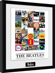 Inramad poster The Beatles - Through The Years