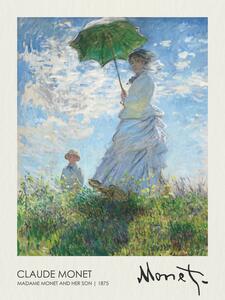 Bildreproduktion Madame Monet and Her Son (1875), Claude Monet