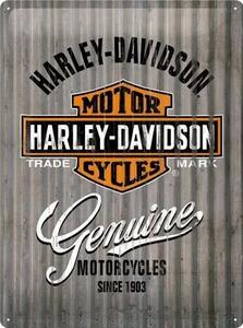 Metallskylt Harley-Davidson - Genuine Motorcycles