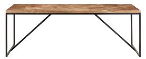 Matbord 200x90x76 cm massivt akaciaträ och mangoträ - Brun