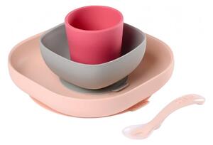 Beaba - Children's dining kit Pink 4 delar