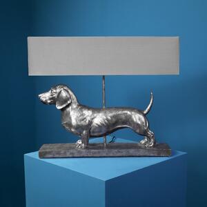 Werner Voss Bordslampa Dachshund Grå, Silver Matt