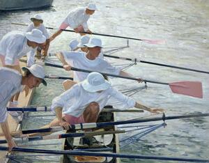 Bildreproduktion Securing Oars, Henley, Timothy Easton