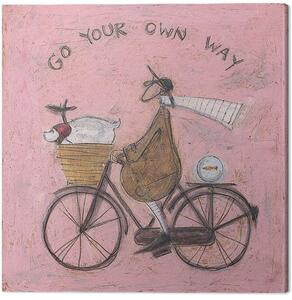 Canvastavla Sam Toft - Go Your Own Way, (30 x 30 cm)