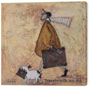 Canvastavla Sam Toft - Travels with the Dog, (40 x 40 cm)